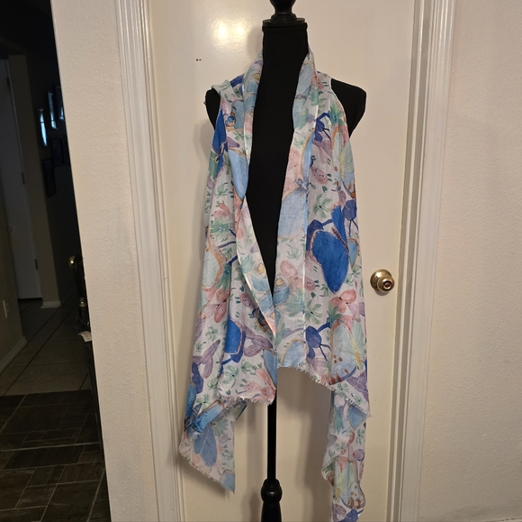 rial fashion Tops - Riah fashion  floral print sleeveless kimono cardigan